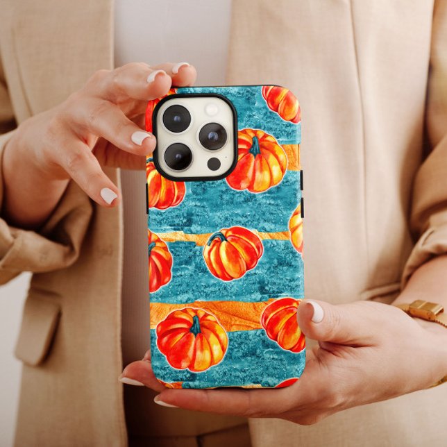 Autumn Blue Pumpkin iPhone Case Mate (Von Creator hochgeladen)