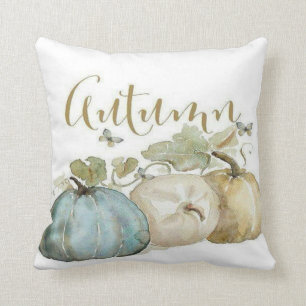 Autumn Blue Pumpkin Throw Kissen
