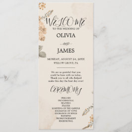 Autumn Boho Blooms | Programmes de mariage moderne