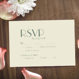 Autumn Boho Deko | Cream Wedding RSVP Card Karte