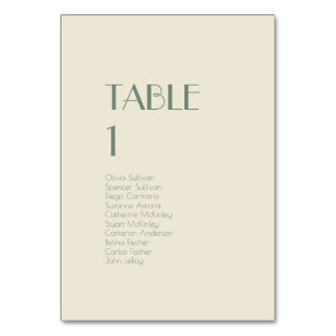 Autumn Boho Deko   Creme Tischnummer Gäste