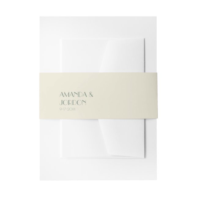 Autumn Boho Deko | CremeWedding Einladungsbanderole (Vorderseite Beispiel)