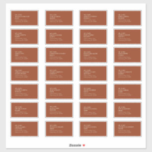 Autumn Boho Deko Rust Guest Address Label