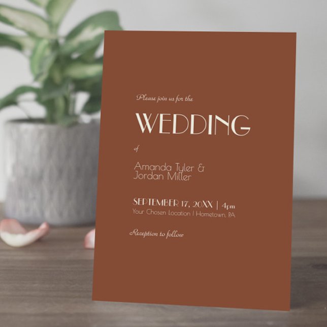 Autumn Boho Deko | Rust in einer Hochzeit Einladung (Von Creator hochgeladen)