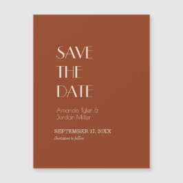 Autumn Boho Deko | Rust Save the Date Magnet