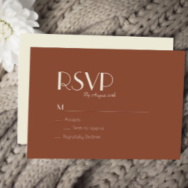 Autumn Boho Deko | Rust Wedding RSVP Card Karte