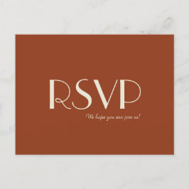 Autumn Boho Deko | Rust Wedding RSVP Einladungspostkarte