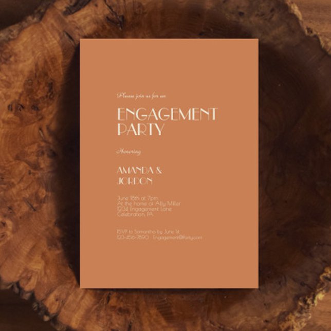 Autumn Boho Deko | Terracotta-Engagement Einladung (Von Creator hochgeladen)