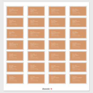 Autumn Boho Deko   Terracotta Guest Address Label