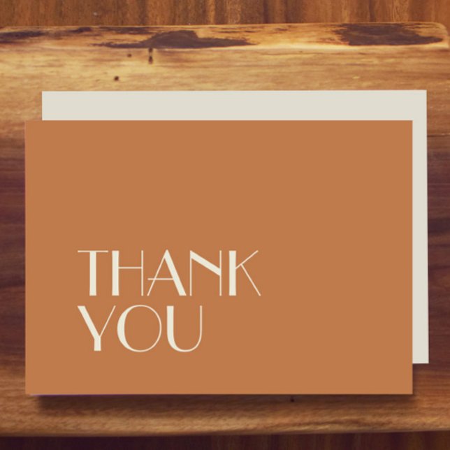 Autumn Boho Deko | Terracotta Wedding Flat Dankeskarte (Von Creator hochgeladen)