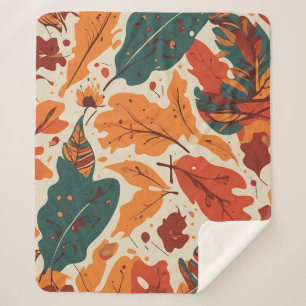 Autumn Boho Vibes: faszinierende Tapestry von Blät Sherpadecke