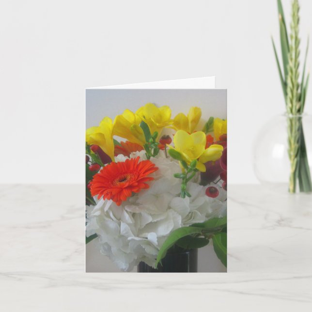 Autumn Bouquet Card Dankeskarte (Vorderseite)