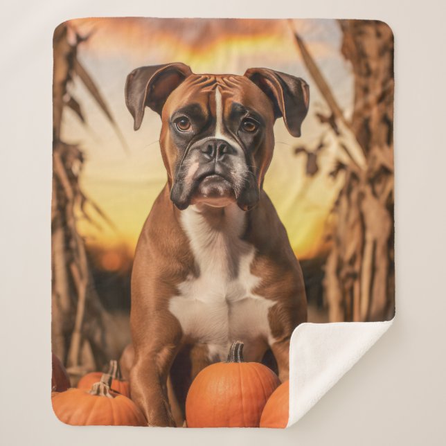 Autumn Boxer Dog Sherpadecke (Vorderseite)