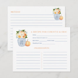 Autumn Brautparty Florals Pumpkin Rezept Card Einladung
