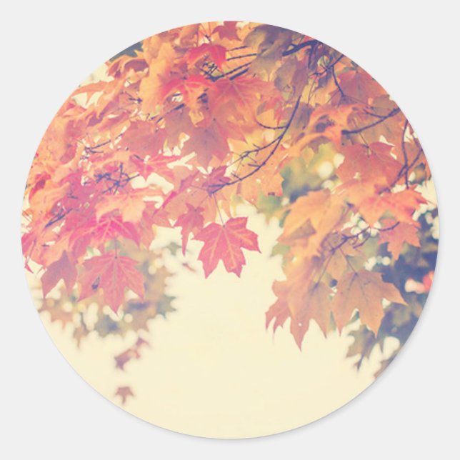 Autumn Breeze Runder Aufkleber (Vorderseite)