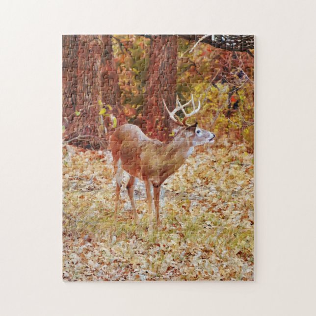 Autumn Buck Deer Art Puzzle (Vertical)
