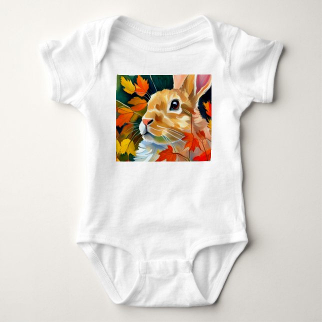 Autumn Bunny Baby Strampler (Vorderseite)