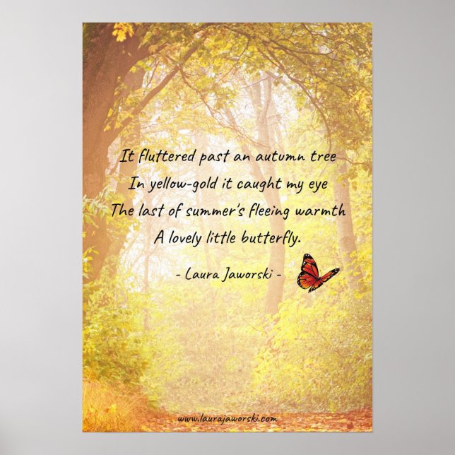 Autumn Butterfly von Laura Jaworski Poster (Vorne)