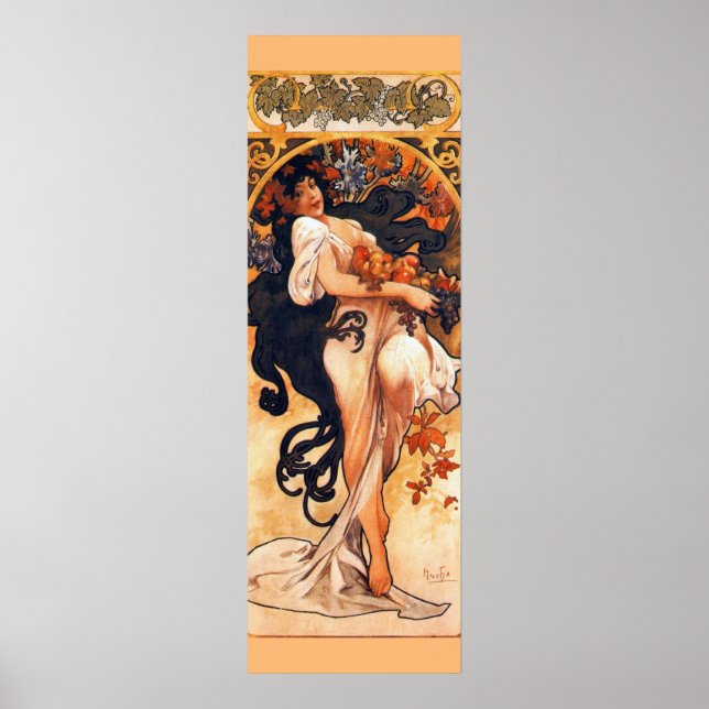 Autumn by Alfons Mucha Poster (Vorne)