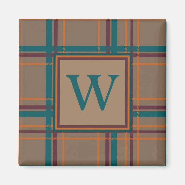 Autumn Chic Kariert Magnet (Vorne)