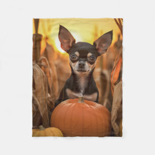 Autumn Chihuahua Fleecedecke