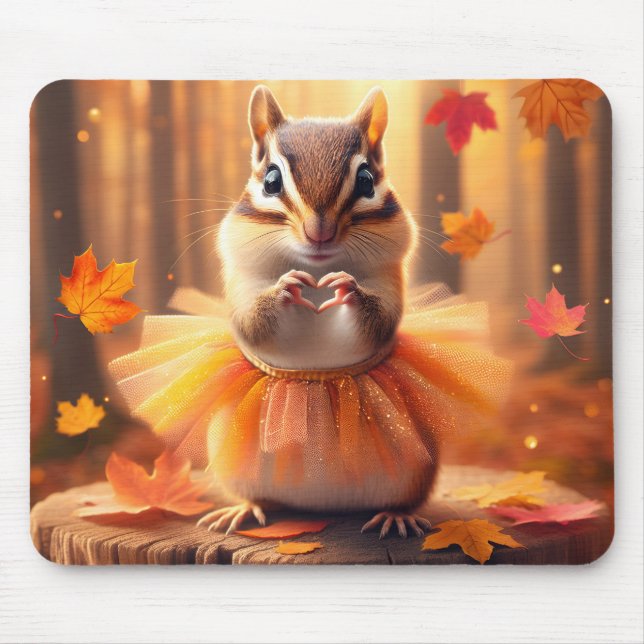 Autumn Chipmunk Dancer Mousepad (Vorne)