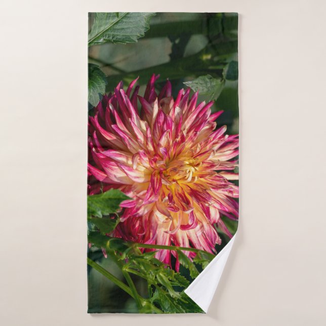 "Autumn Chrysanthemum" Botanical Print Badhandtuch Set (Badehandtuch)