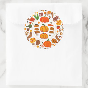 Autumn Circle Runder Aufkleber