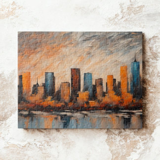 Autumn City Skyline Sunset