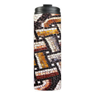 Autumn Colored Roman Tile Mosaik Thermosbecher