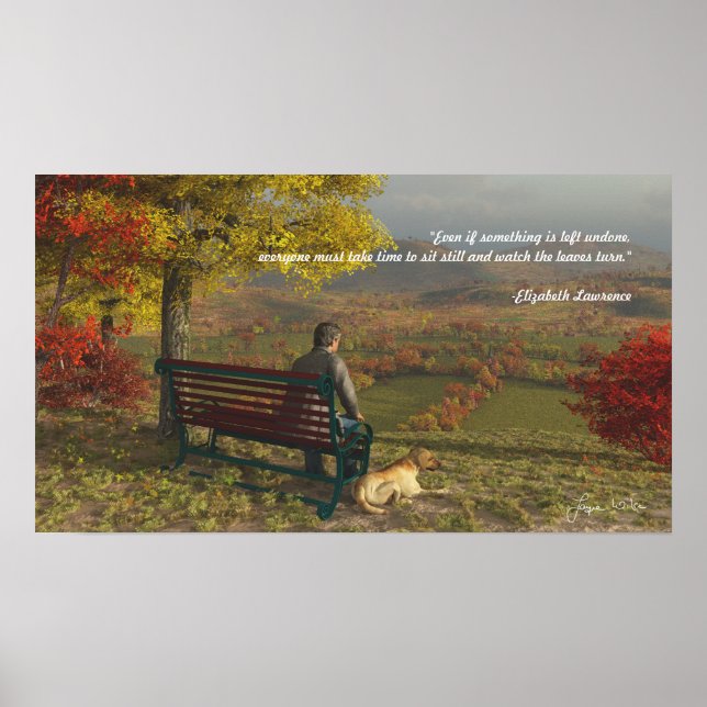 Autumn Companies Poster mit inspirierendem Zitat (Vorne)