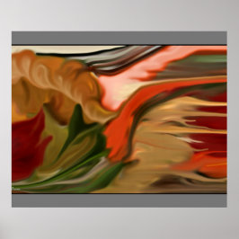 Autumn Cornucopia Abstrakt Art Illumined Sign Poster