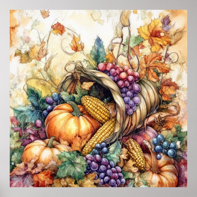 Autumn Cornucopia Art Poster (Vorne)