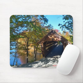 Autumn Covered Bridge Mouse Pad Mousepad