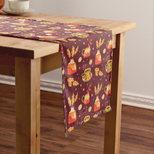 Autumn Cozy Pumpkin Gewürz Kurzer Tischläufer