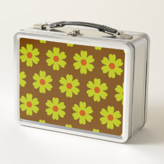 Autumn Daisies Muster Metall Brotdose