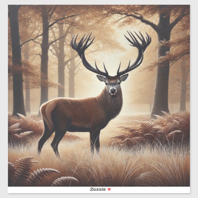 Autumn Deer Vinyl Sticker (Blatt)