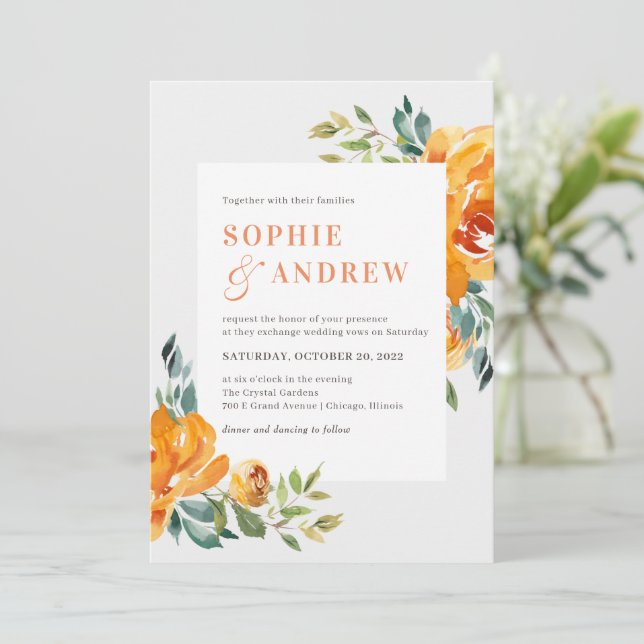 Autumn Delight Hochzeit im Herbst Einladungen AUD (Stehend Vorderseite)