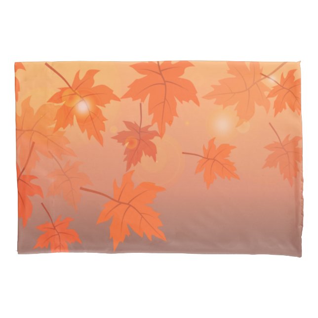 Autumn design with maple leaves and bokeh effect   kissenbezug (Vorderseite-Links)