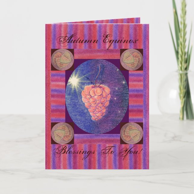 Autumn Equinox Blessings Karte (Vorderseite)