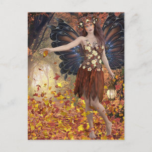 AUTUMN FAIRY FANTASY POSTCARD POSTKARTE