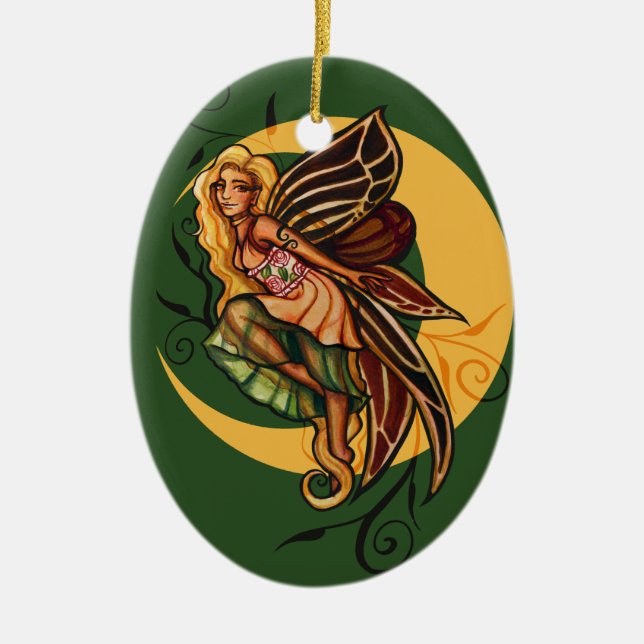 Autumn Fairy Keramik Ornament (Vorne)