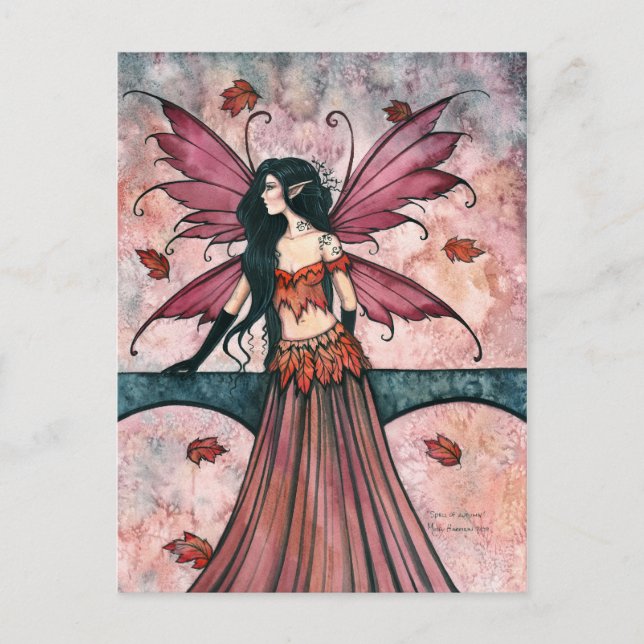 Autumn Fairy Postcard von Molly Harrison Postkarte (Vorderseite)