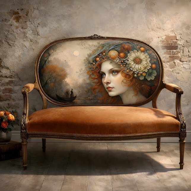 Autumn Fairy Queen River Fantasy Decoupage Seidenpapier (Autumn Fairy Queen Mystical Fantasy Decoupage Tissue Paper Mockup )