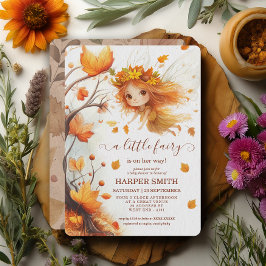 Autumn Fairy Woodland Baby Shower Einladung