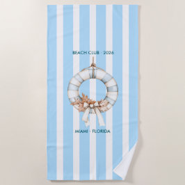 Autumn - Fall Coastal Chic Beach Club Strandtuch