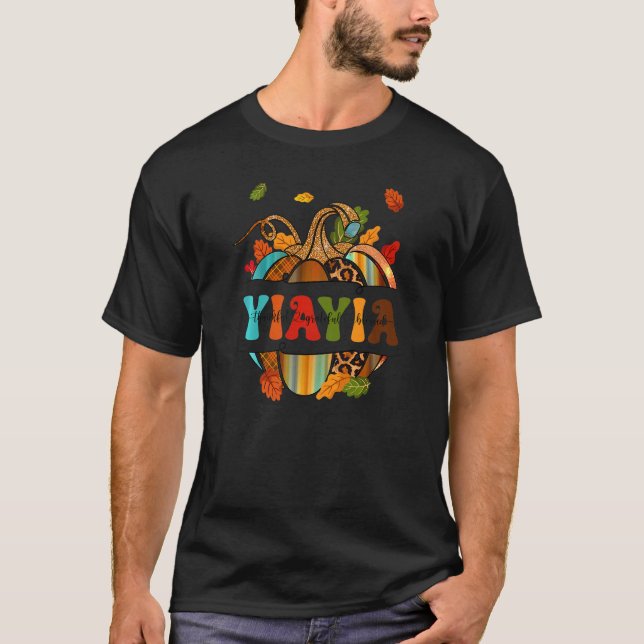 Autumn Fall Outfit Yiayia Thankful Grateful Blesse T-Shirt (Vorderseite)