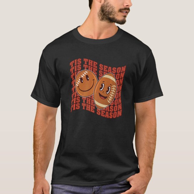 Autumn Fall This The Season Family Football Thanks T-Shirt (Vorderseite)