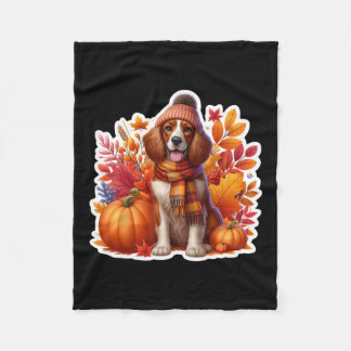 Autumn Fall Welsh Springer Spaniel Dog Owner Thank Fleecedecke