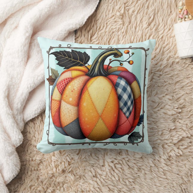 Autumn Farmhouse Quilt Style Zuhause Décor Kissen (Decke)